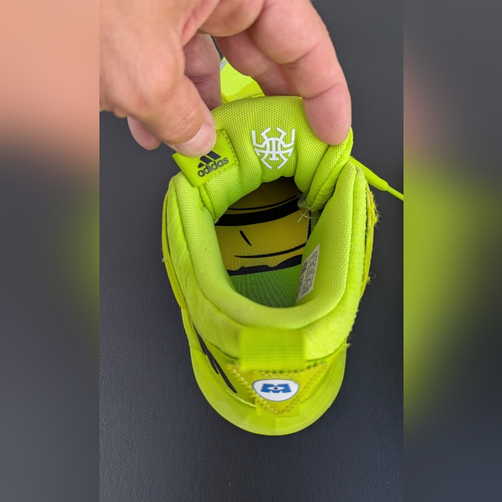 Adidas Monsters Inc. Kids Neon Green Sneakers - Picture 4 of 6